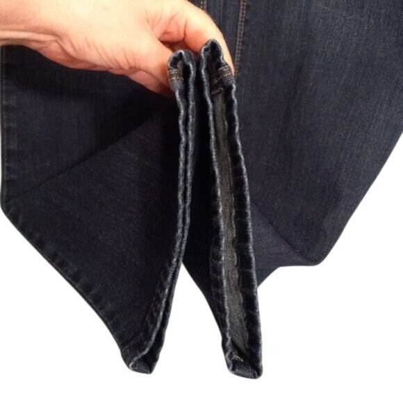 White House Black Market Size 4S Jeans Womens Boot Leg Blue Dark Wash Denim - Picture 8 of 13